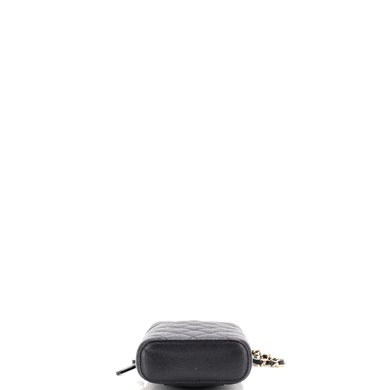 Classic Vanity Phone Holder with Chain Quilted Caviar - Deep Luxury