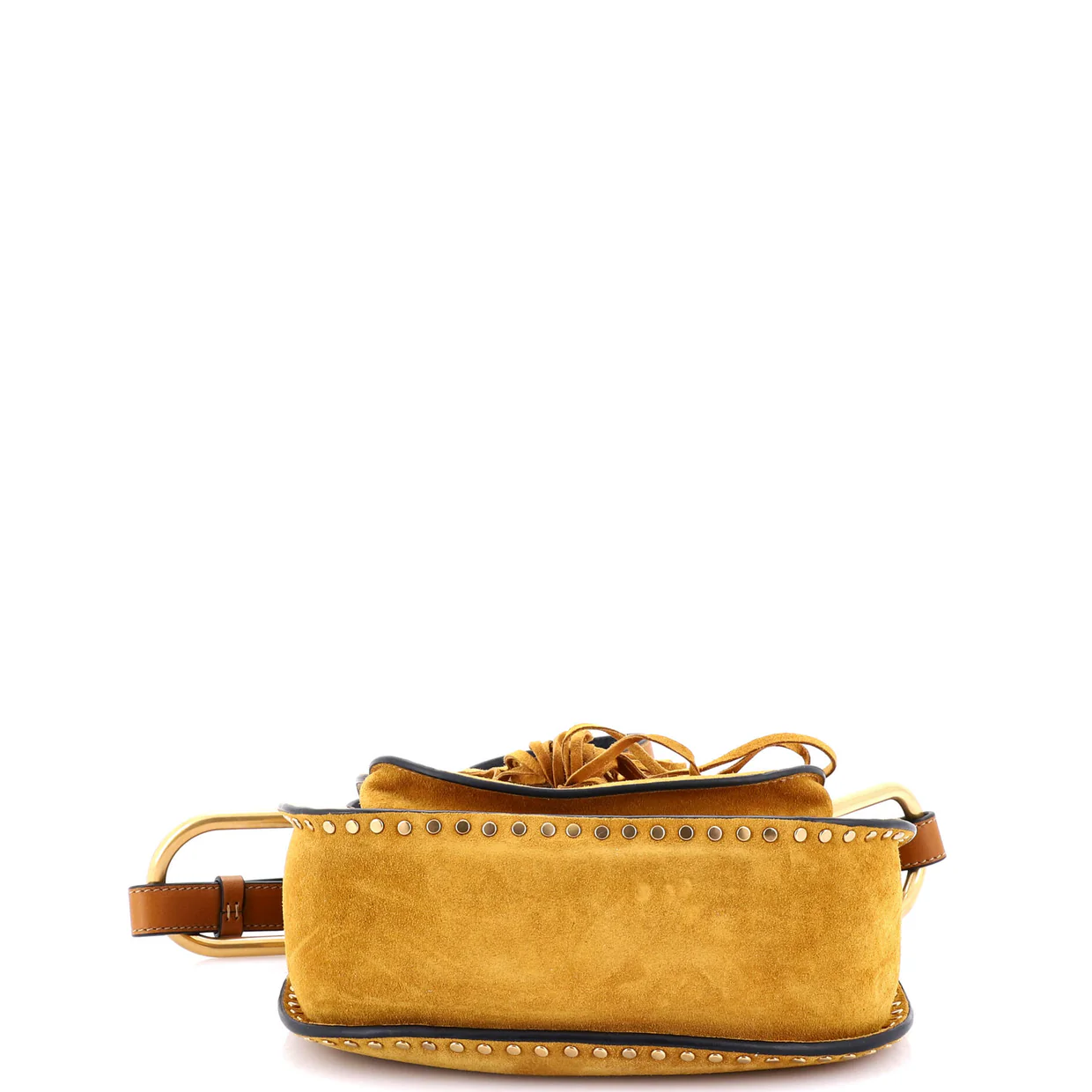Hudson Handbag Whipstitch Suede Small - Deep Luxury