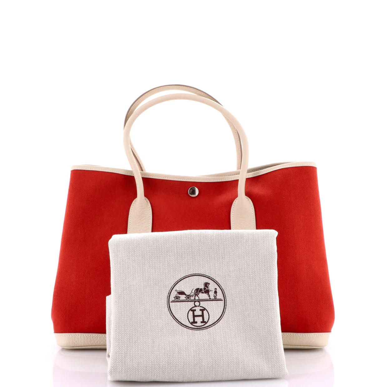 Garden Party Tote Toile and Leather 36 - Deep Luxury