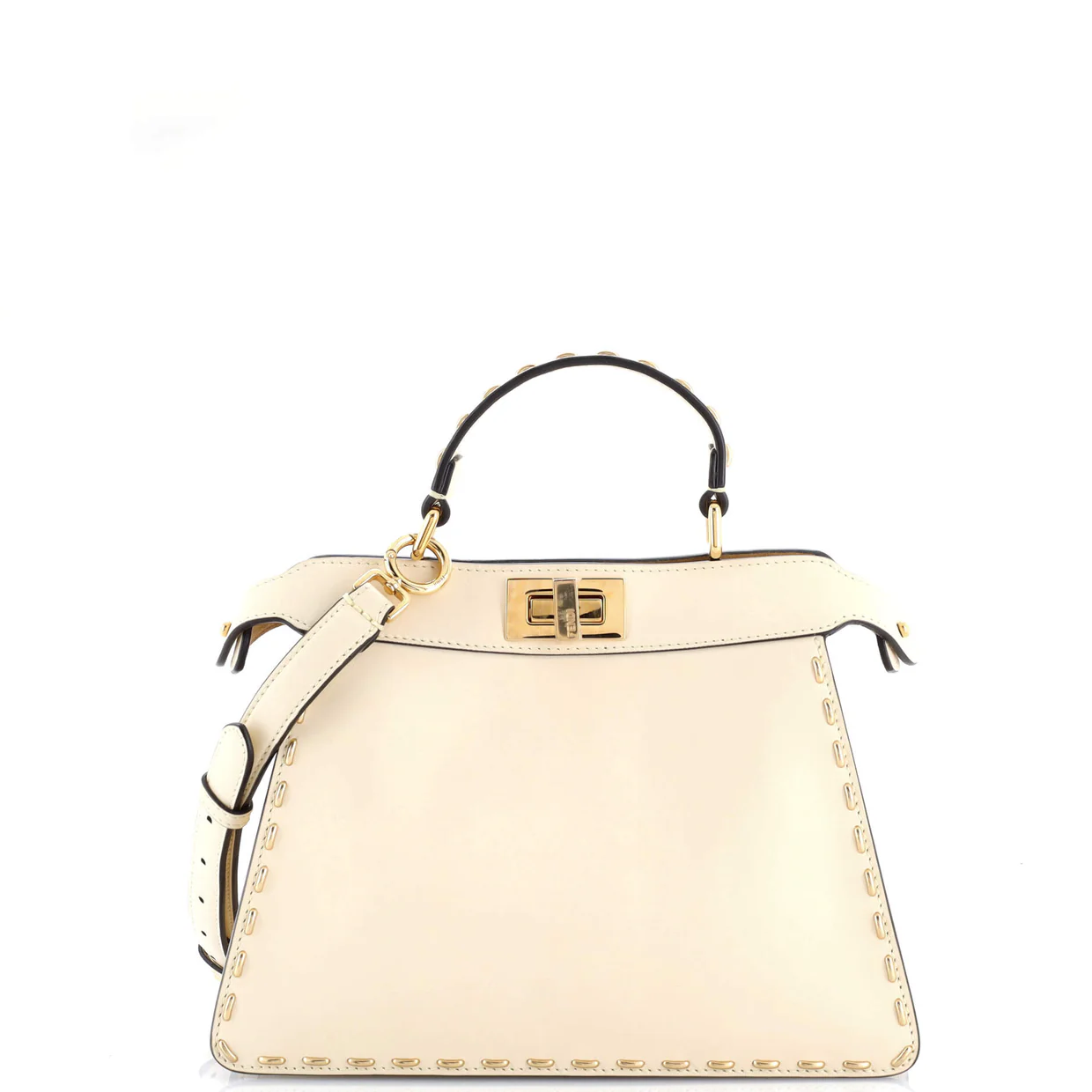 Peekaboo ISeeU Bag Studded Leather Small - Deep Luxury