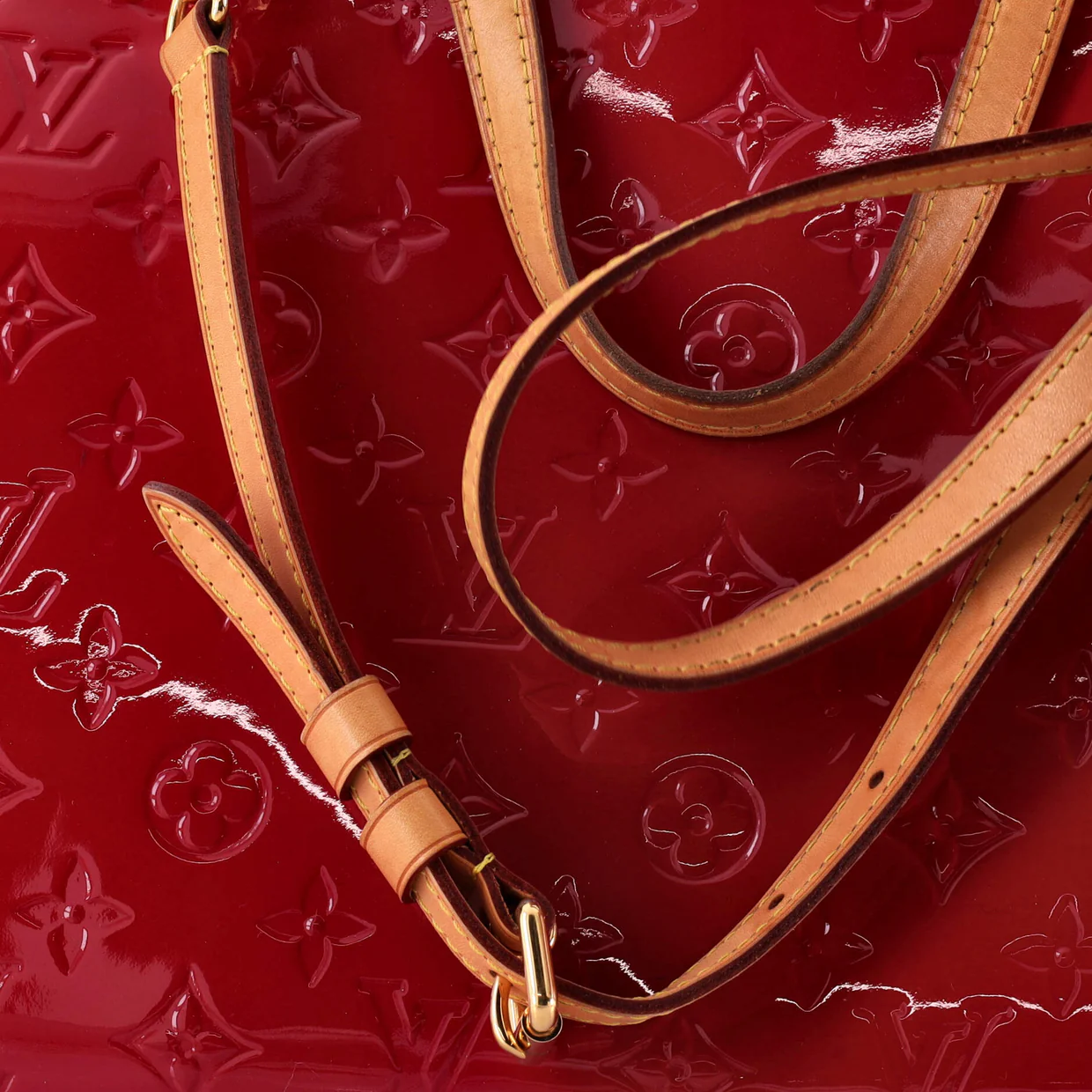 Brea Handbag Monogram Vernis MM - Deep Luxury