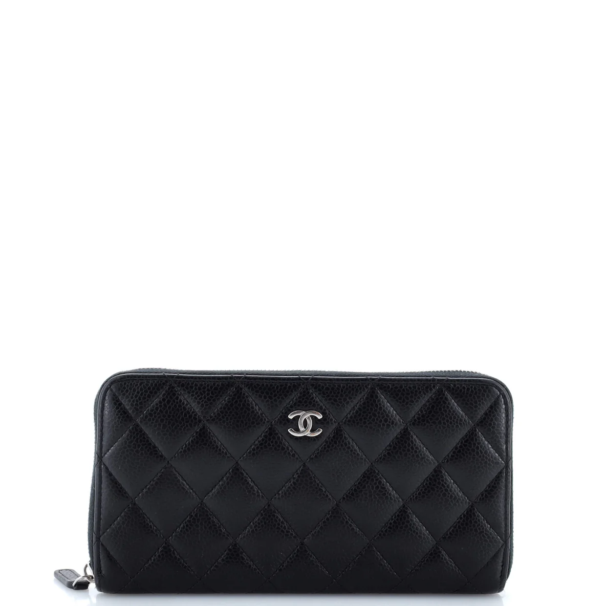 Zip Around Wallet Quilted Caviar Long - Deep Luxury