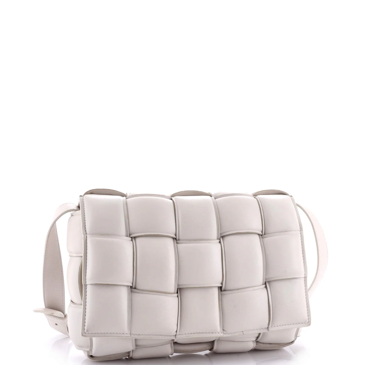 Cassette Crossbody Bag Padded Maxi Intrecciato Leather - Deep Luxury