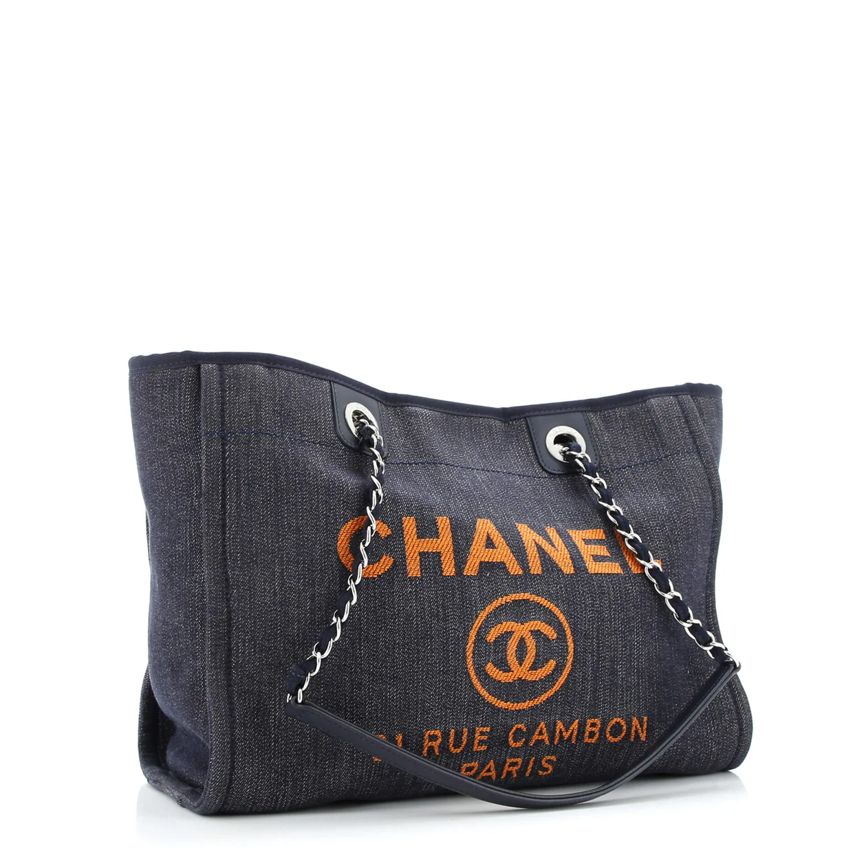 Deauville Tote Denim Small - Deep Luxury