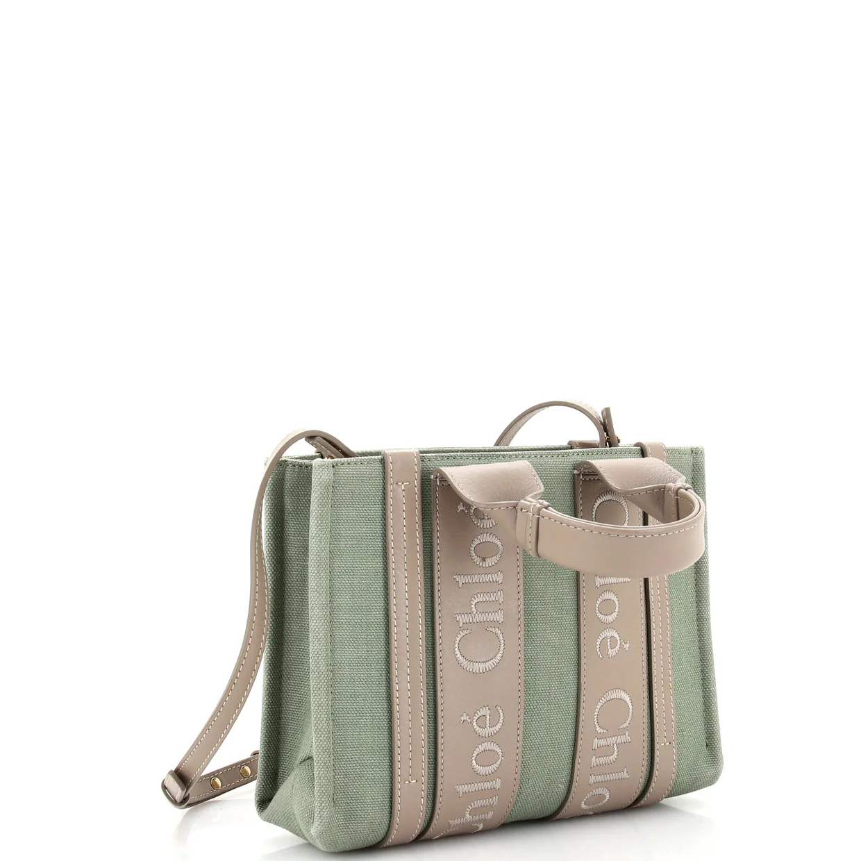 Woody Convertible Tote Linen and Leather Small - Deep Luxury