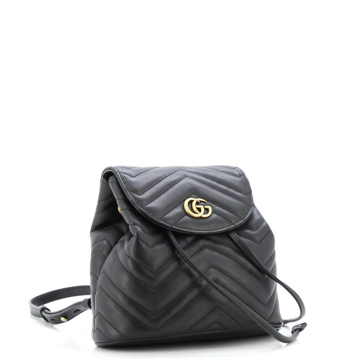 GG Marmont Drawstring Backpack Matelasse Leather Mini - Deep Luxury