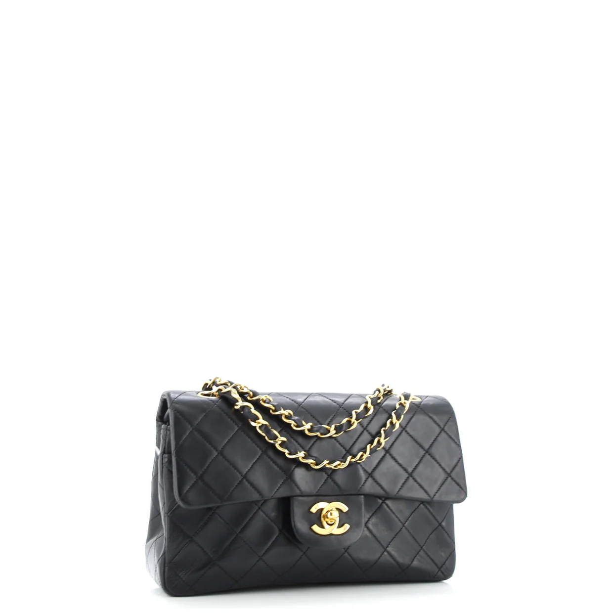 Vintage Classic Double Flap Bag Quilted Lambskin Small - Deep Luxury