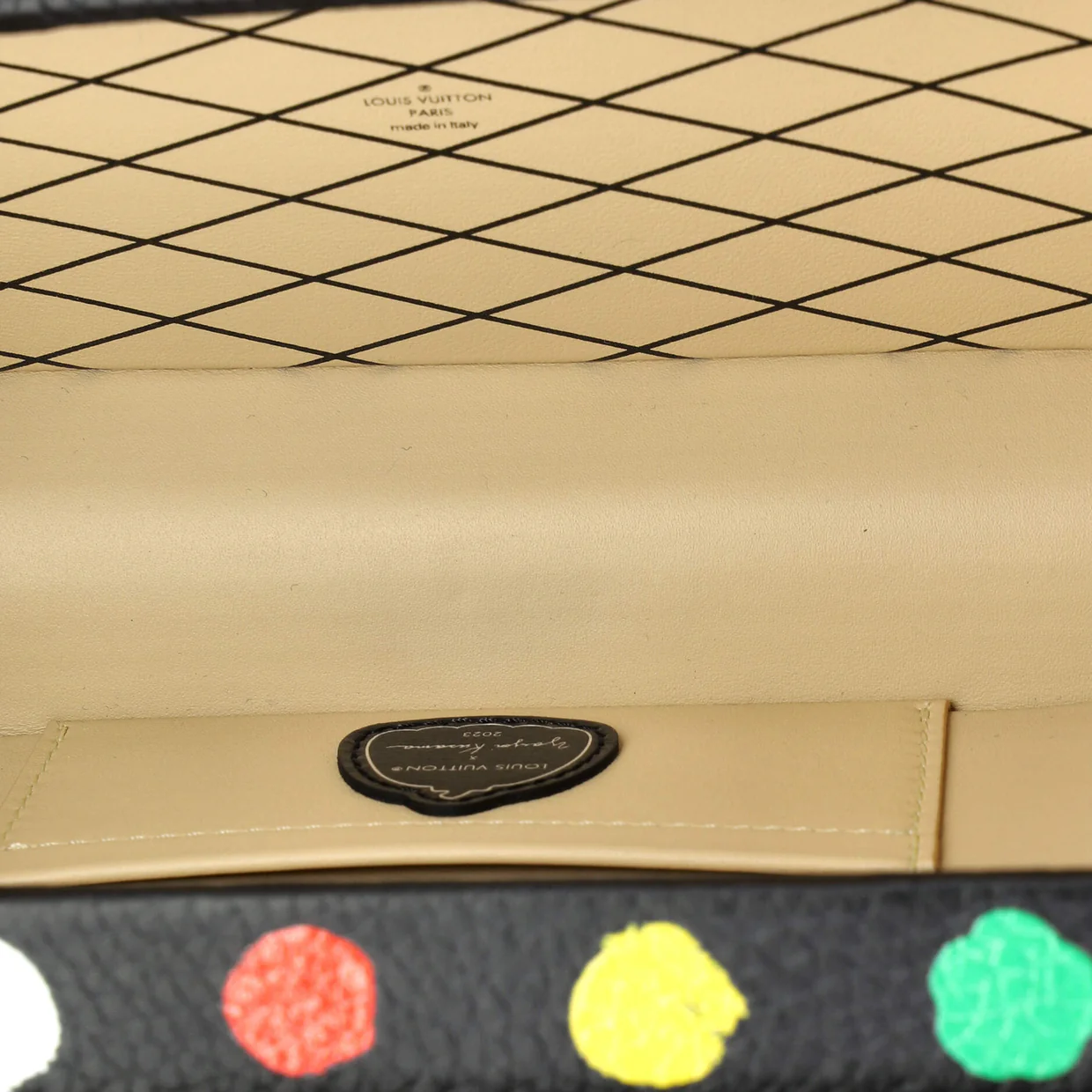 Petite Malle Handbag Yayoi Kusama Painted Dots Taurillon Leather - Deep Luxury