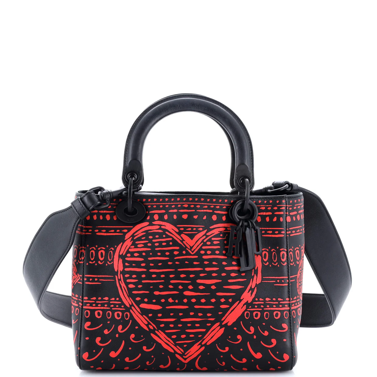 Lady Dior Bag Limited Edition Playing Cards Painted Leather Medium - Deep Luxury