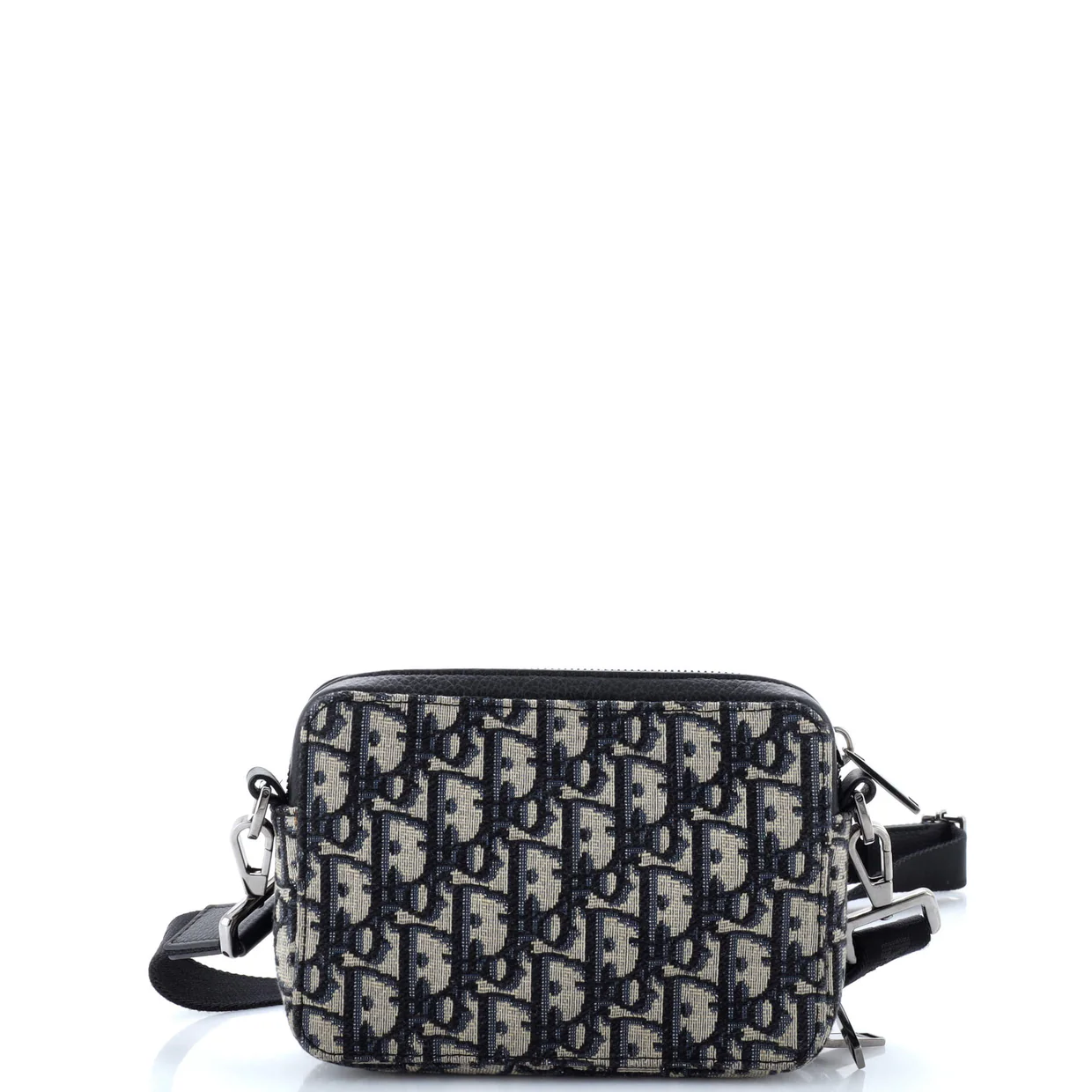 Double Zip Crossbody Pouch Oblique Canvas - Deep Luxury