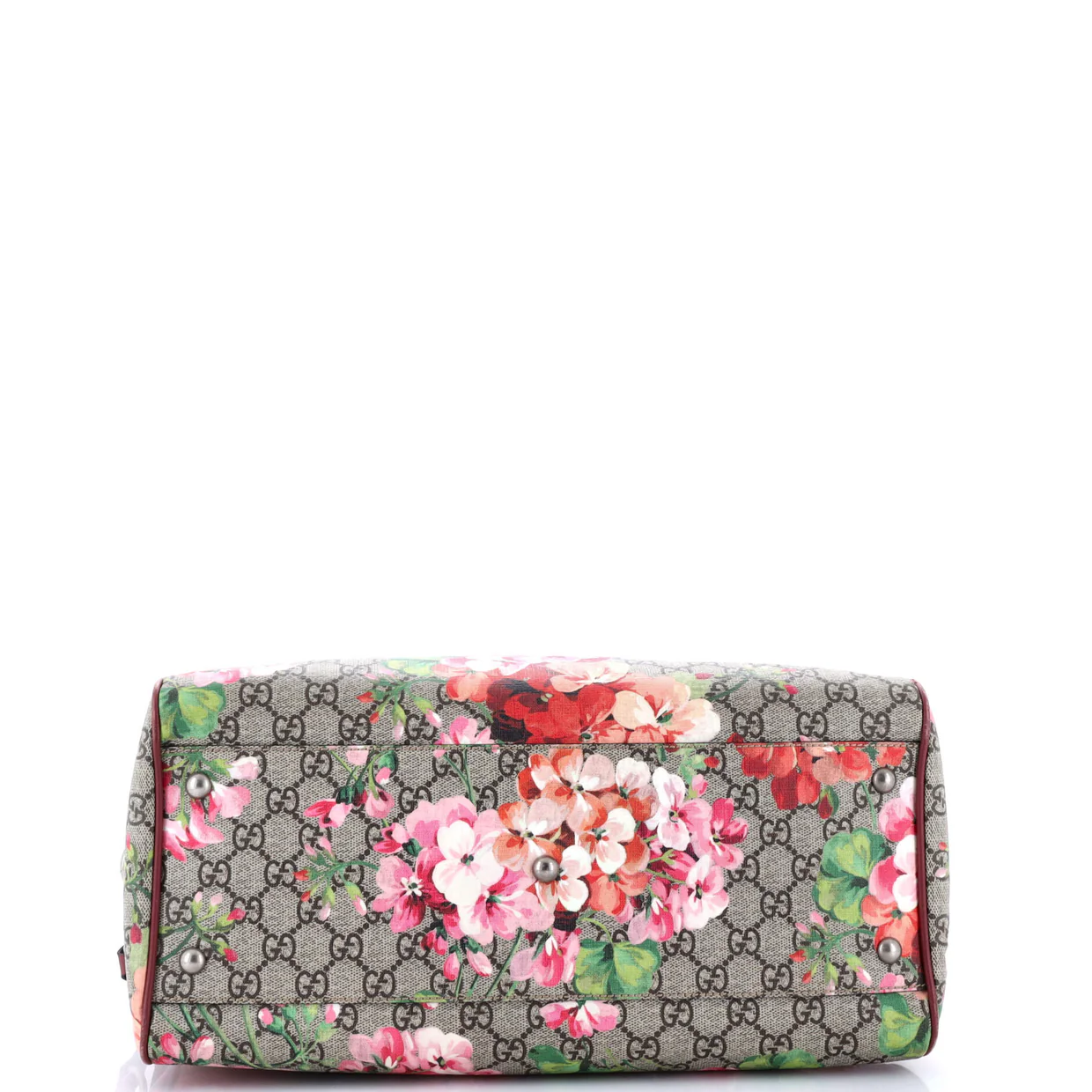 Convertible Boston Bag Blooms Print GG Coated Canvas Medium - Deep Luxury