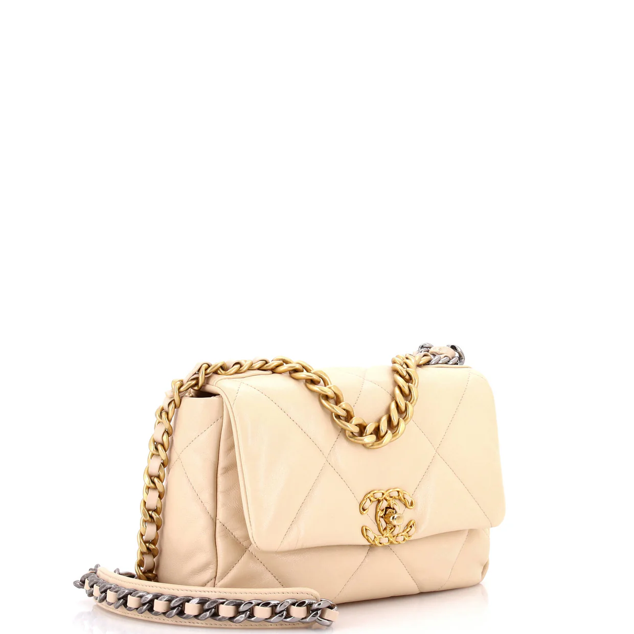 19 Flap Bag Quilted Leather Medium - Deep Luxury