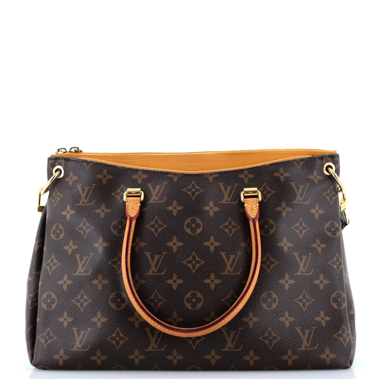 Pallas Tote Monogram Canvas with Leather - Deep Luxury