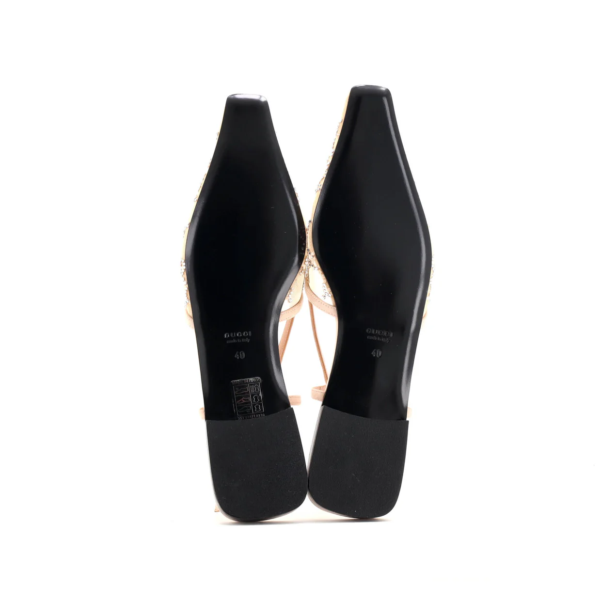 Women's Slingback Flats Crystal GG Embellished Mesh - Deep Luxury