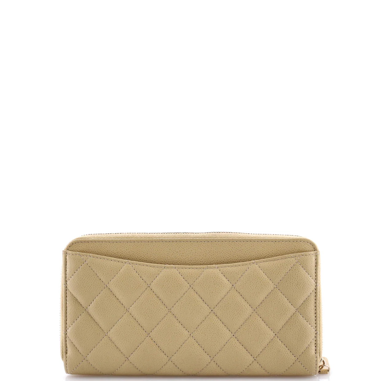 Zip Around Wallet Quilted Lambskin Long - Deep Luxury