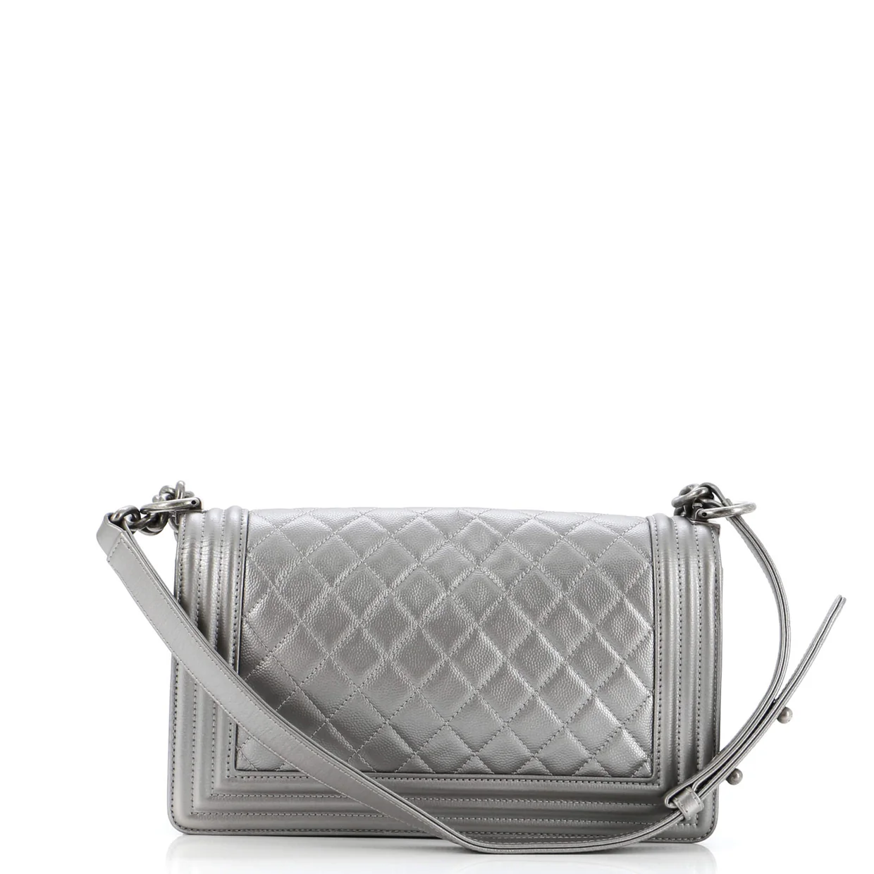 Boy Flap Bag Quilted Caviar Old Medium - Deep Luxury