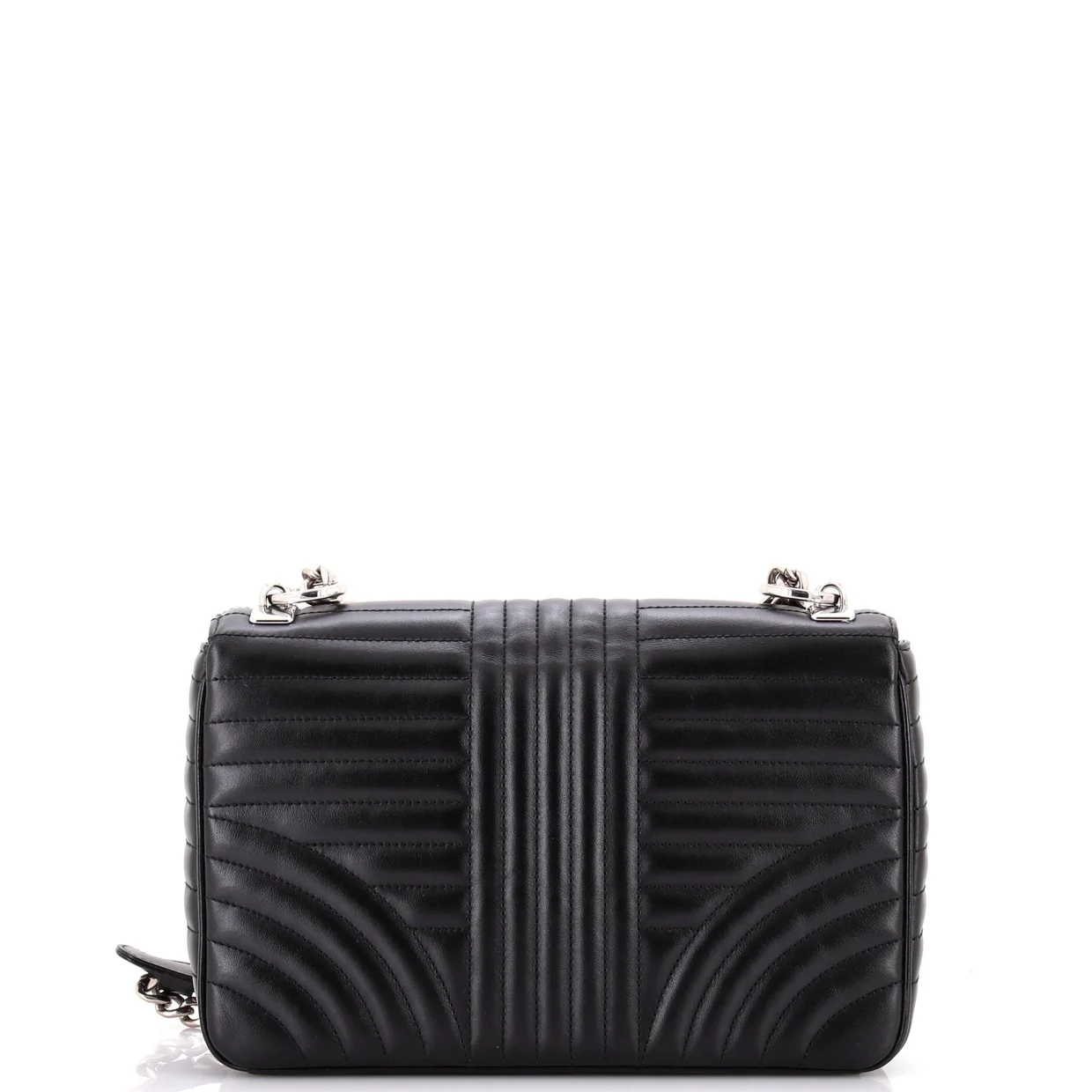 Chain Flap Shoulder Bag Diagramme Quilted Leather Large - Deep Luxury