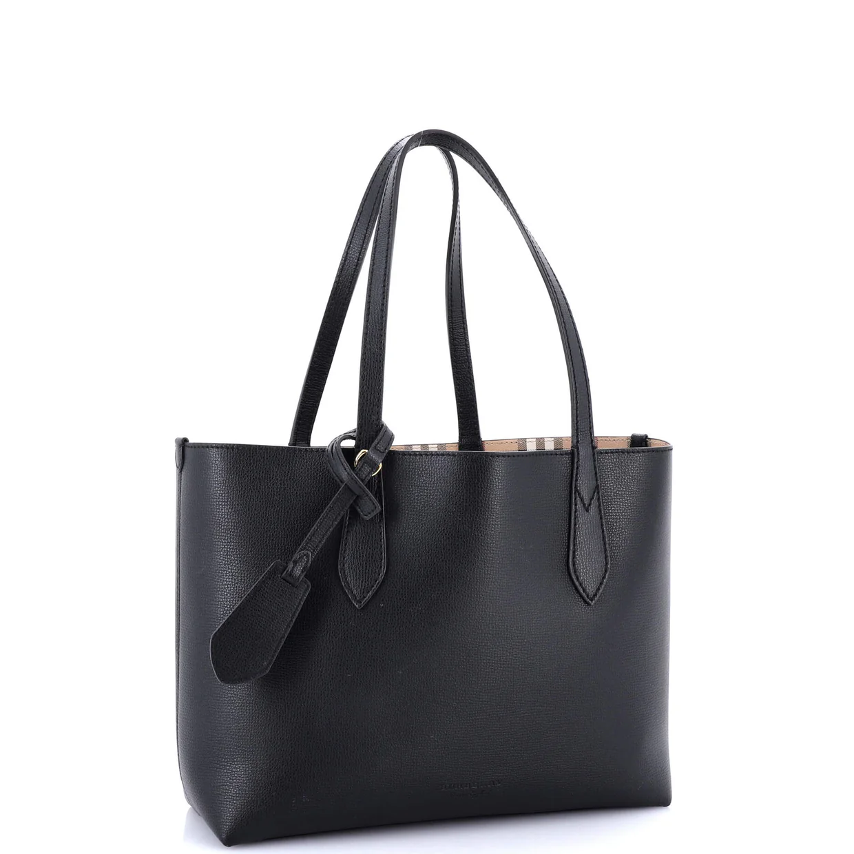 Reversible Tote Haymarket Coated Canvas and Leather Small - Deep Luxury