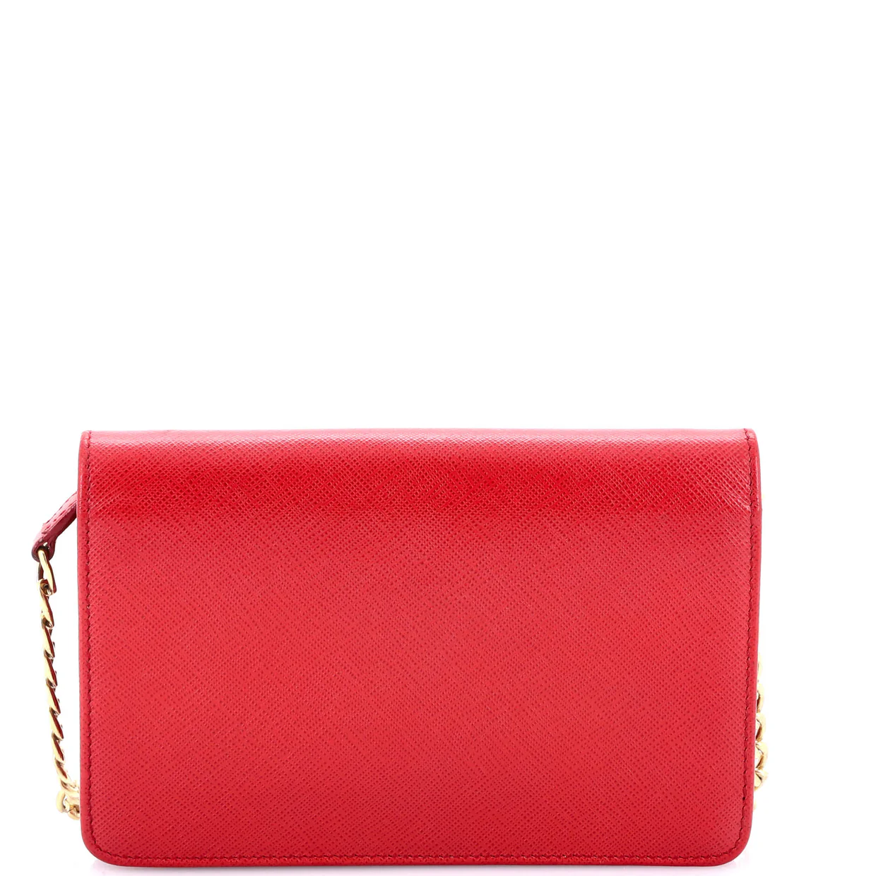 Chain Wallet Crossbody Saffiano Leather - Deep Luxury