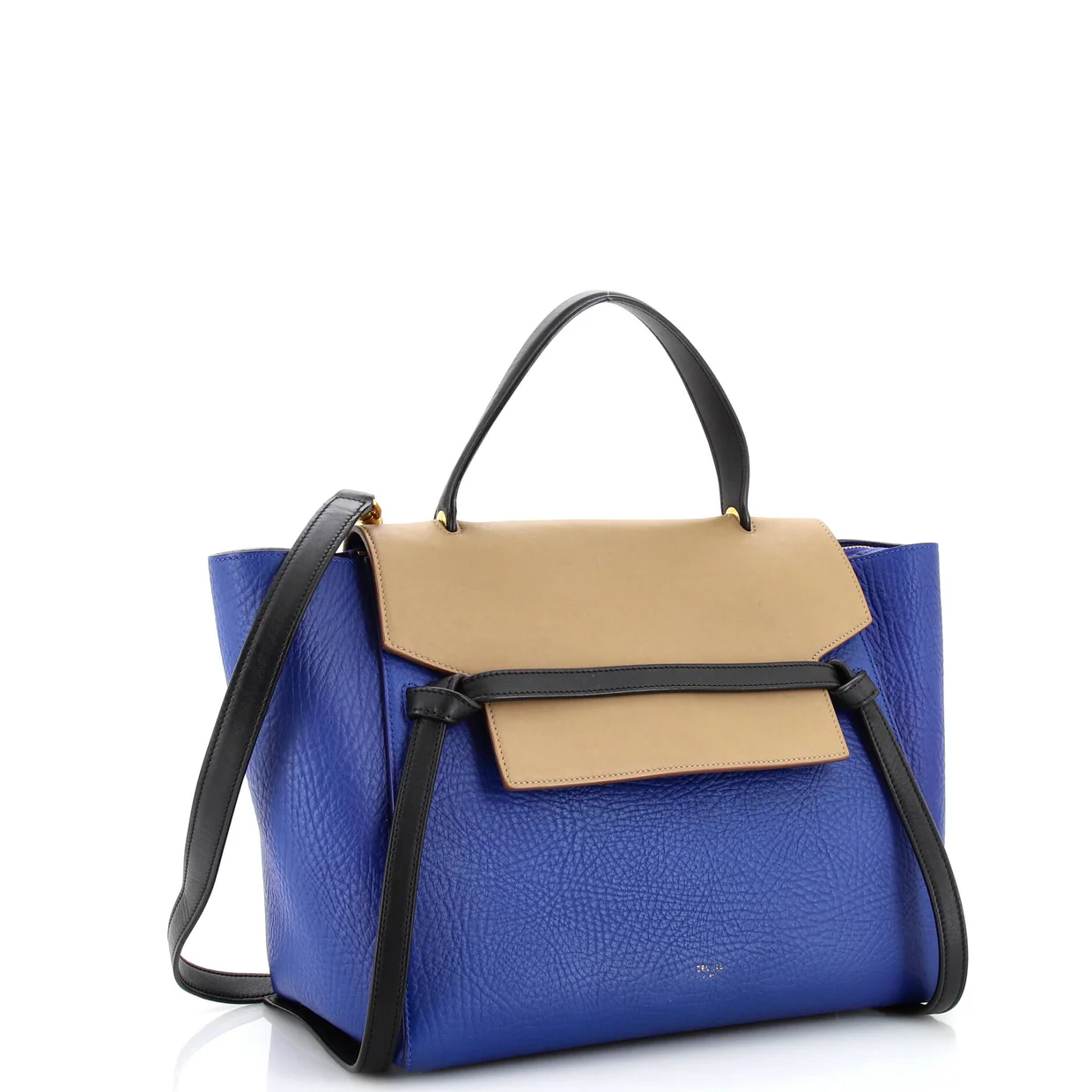 Bicolor Belt Bag Leather Mini - Deep Luxury