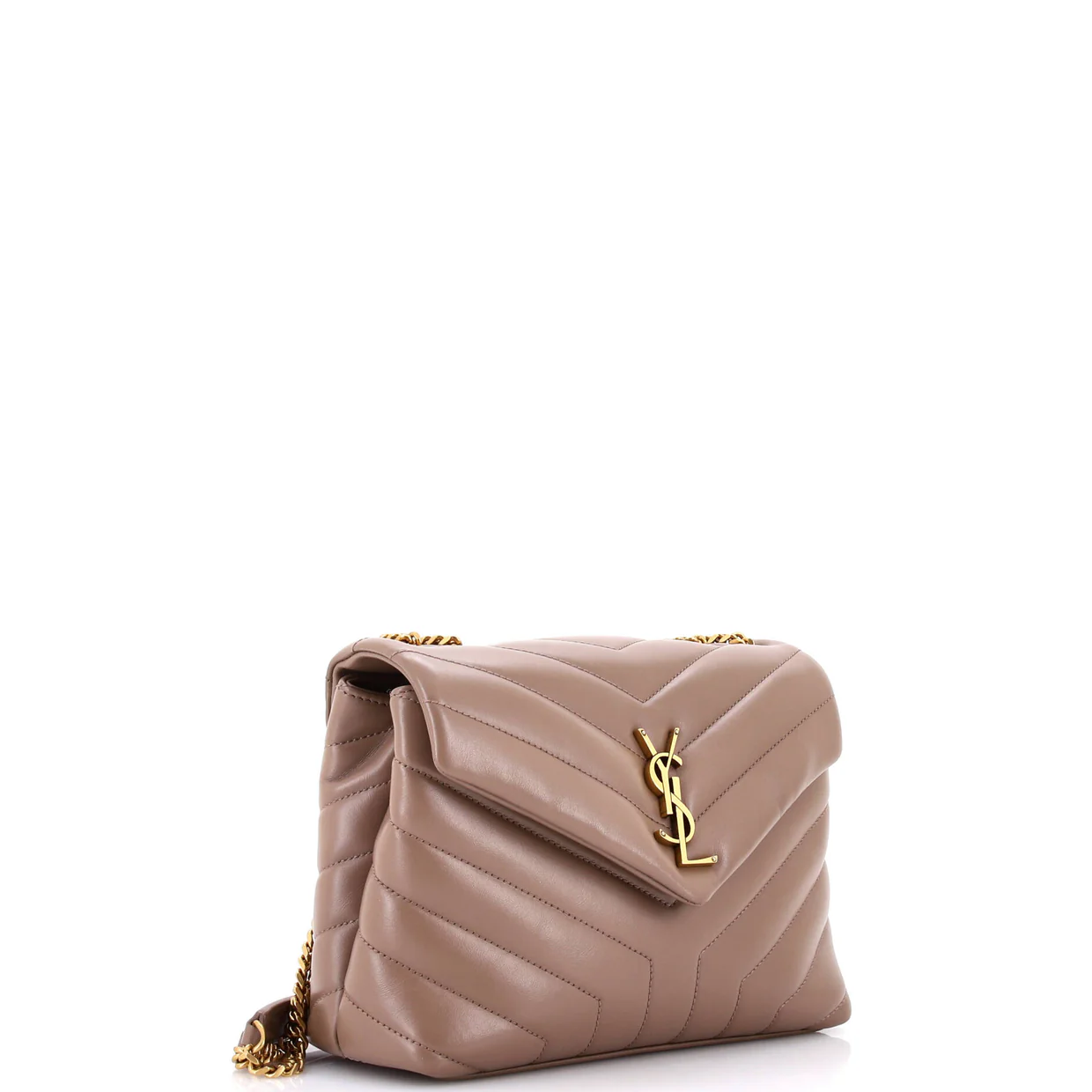 Loulou Shoulder Bag Matelasse Chevron Leather Small - Deep Luxury