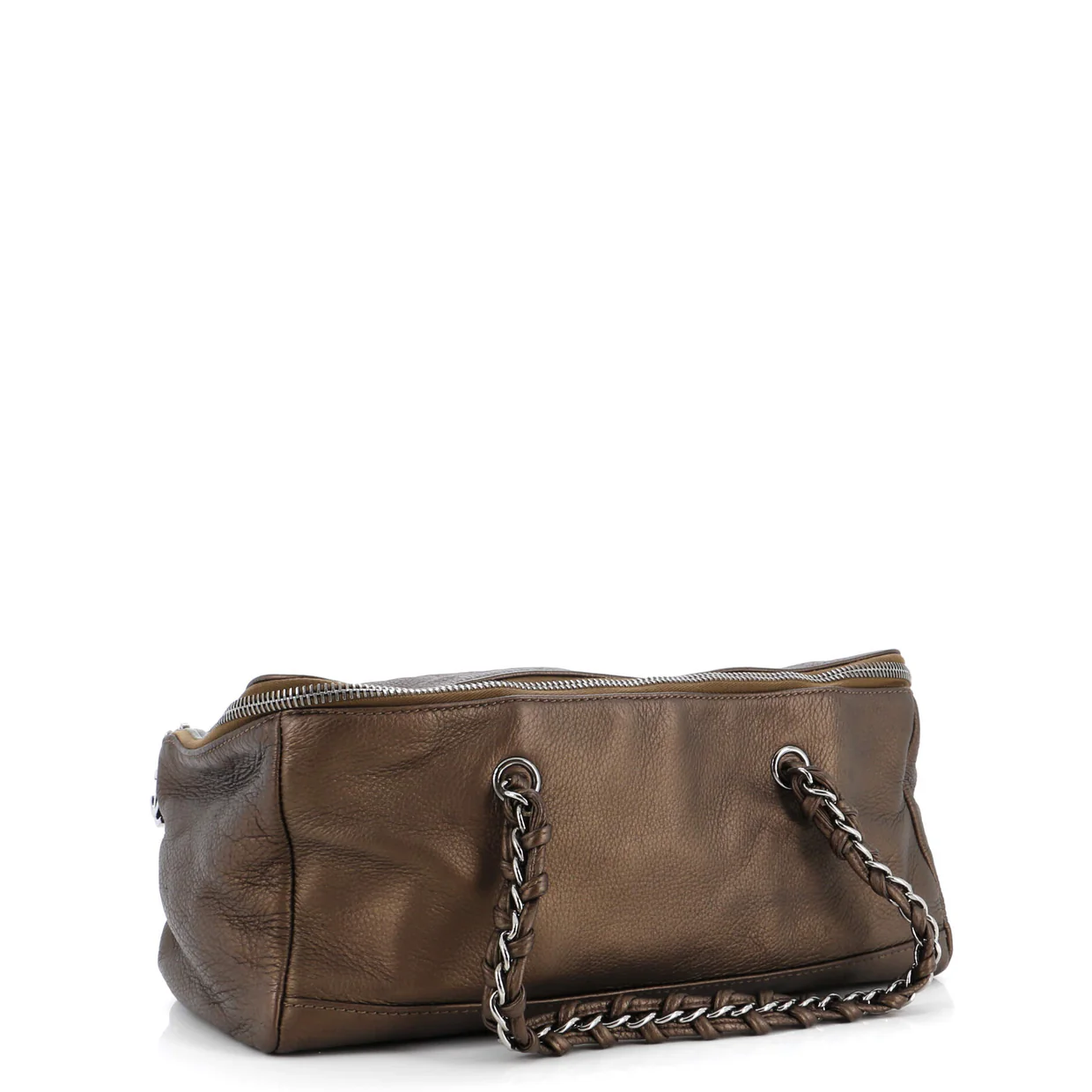 Luxe Ligne Zip Around Handle Bag Leather Large - Deep Luxury