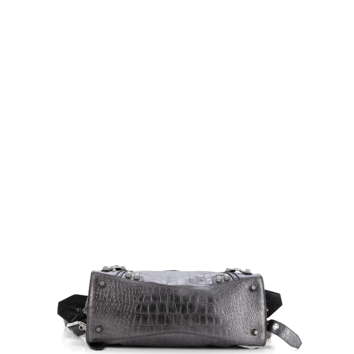 Neo Cagole City Bag Crocodile Embossed with Crystals Small - Deep Luxury