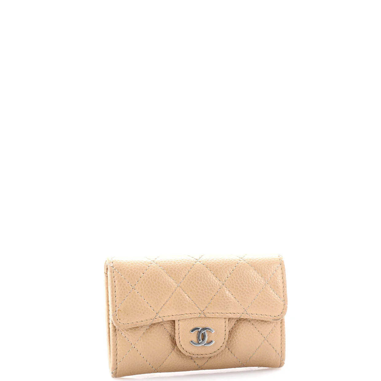 Classic Flap Card Holder Quilted Caviar - Deep Luxury