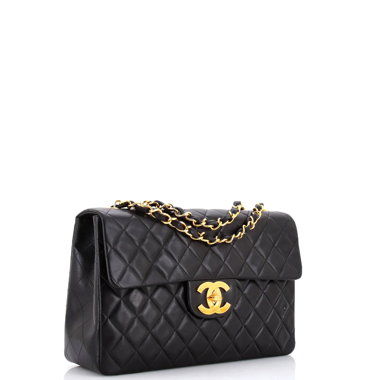 Vintage Classic Single Flap Bag Quilted Lambskin Maxi - Deep Luxury