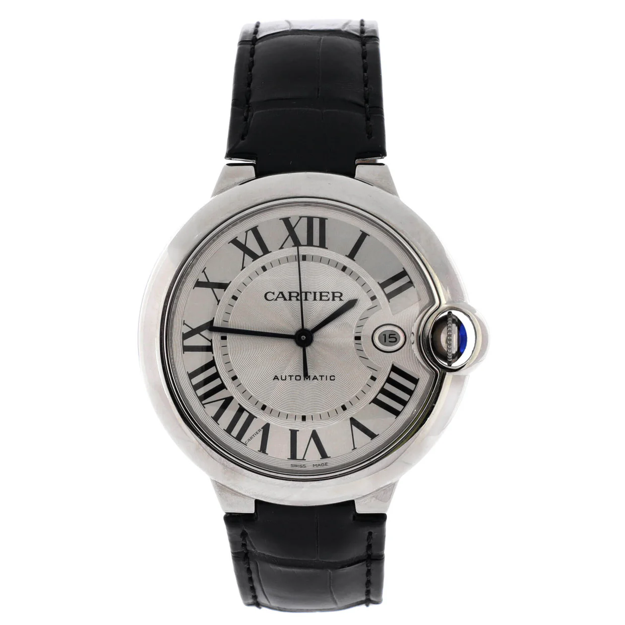 Ballon Bleu de Cartier Automatic Watch Stainless Steel and Alligator 42 - Deep Luxury