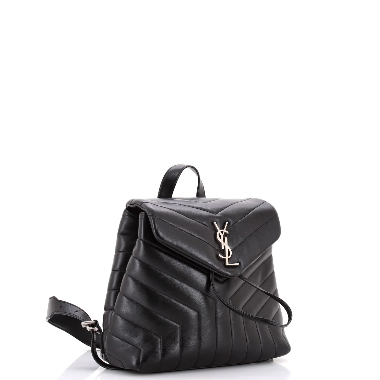 LouLou Backpack Matelasse Chevron Leather Small - Deep Luxury