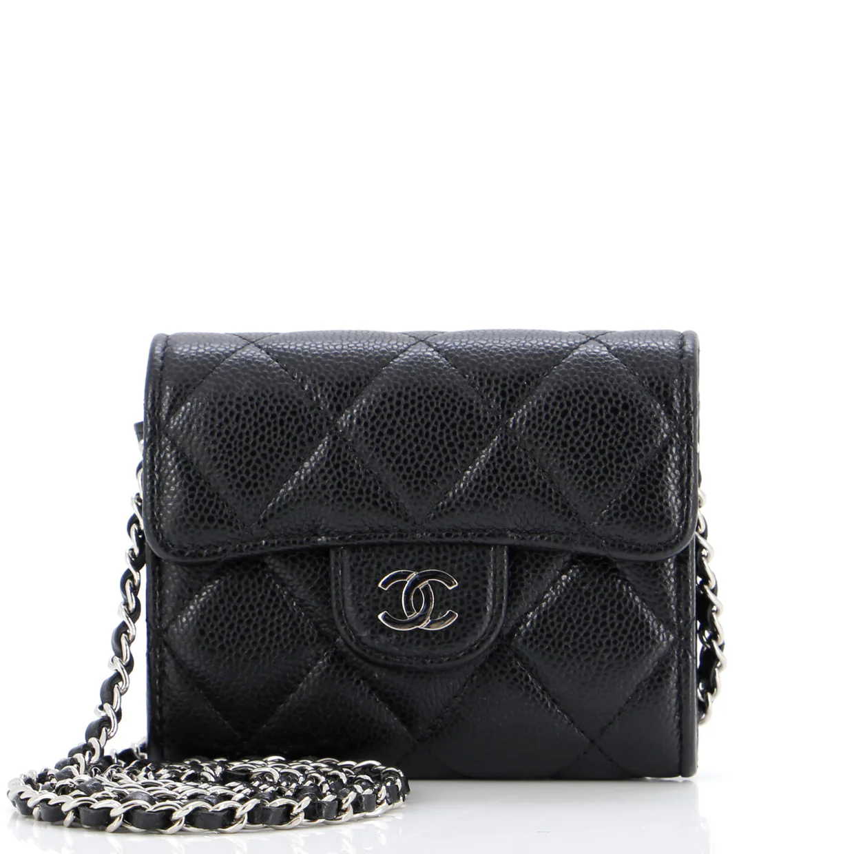 Classic Flap Chain Belt Bag Quilted Caviar Mini - Deep Luxury
