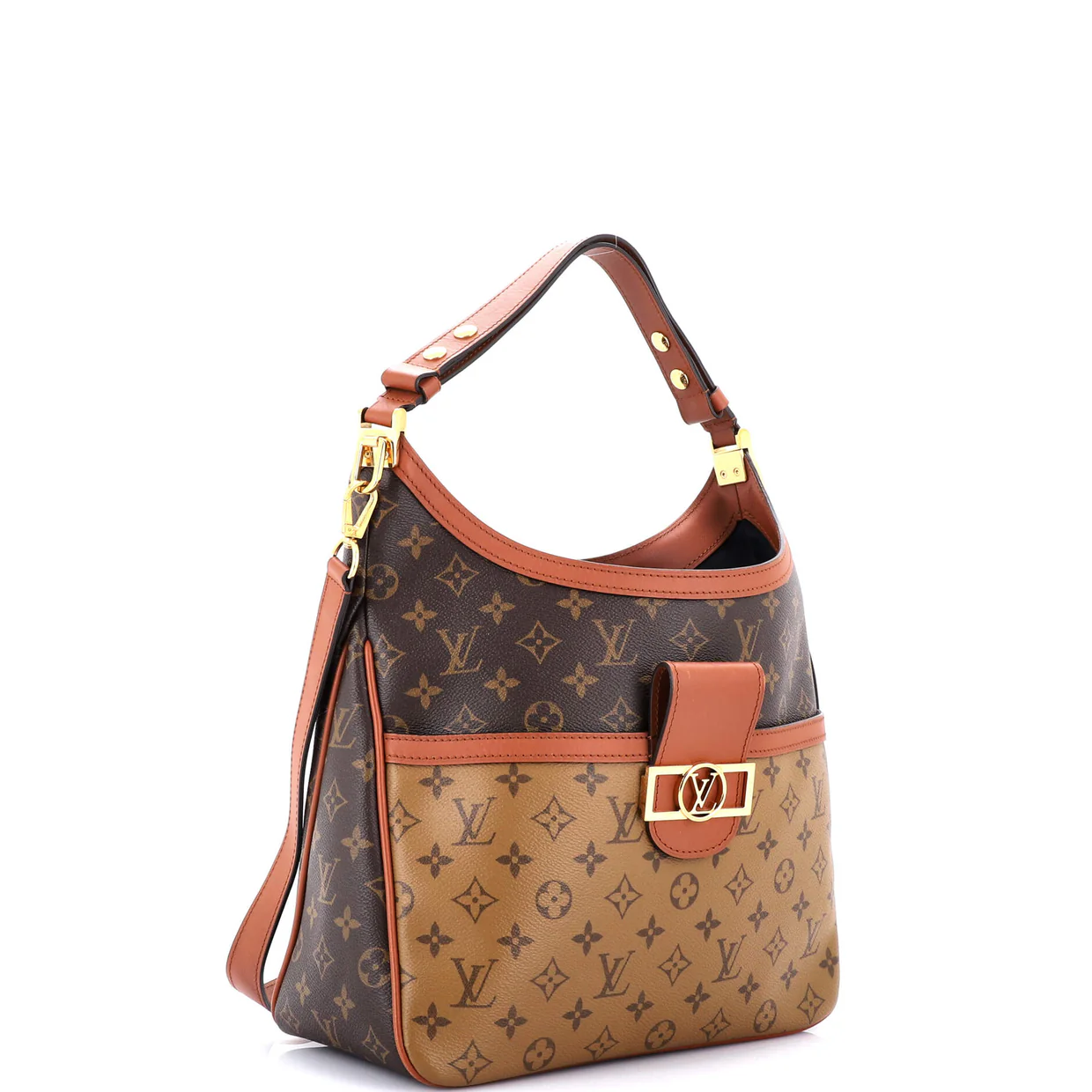 Dauphine Hobo Reverse Monogram Canvas MM - Deep Luxury