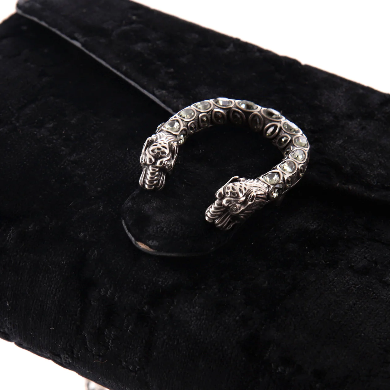 Dionysus Chain Wallet GG Velvet Small - Deep Luxury