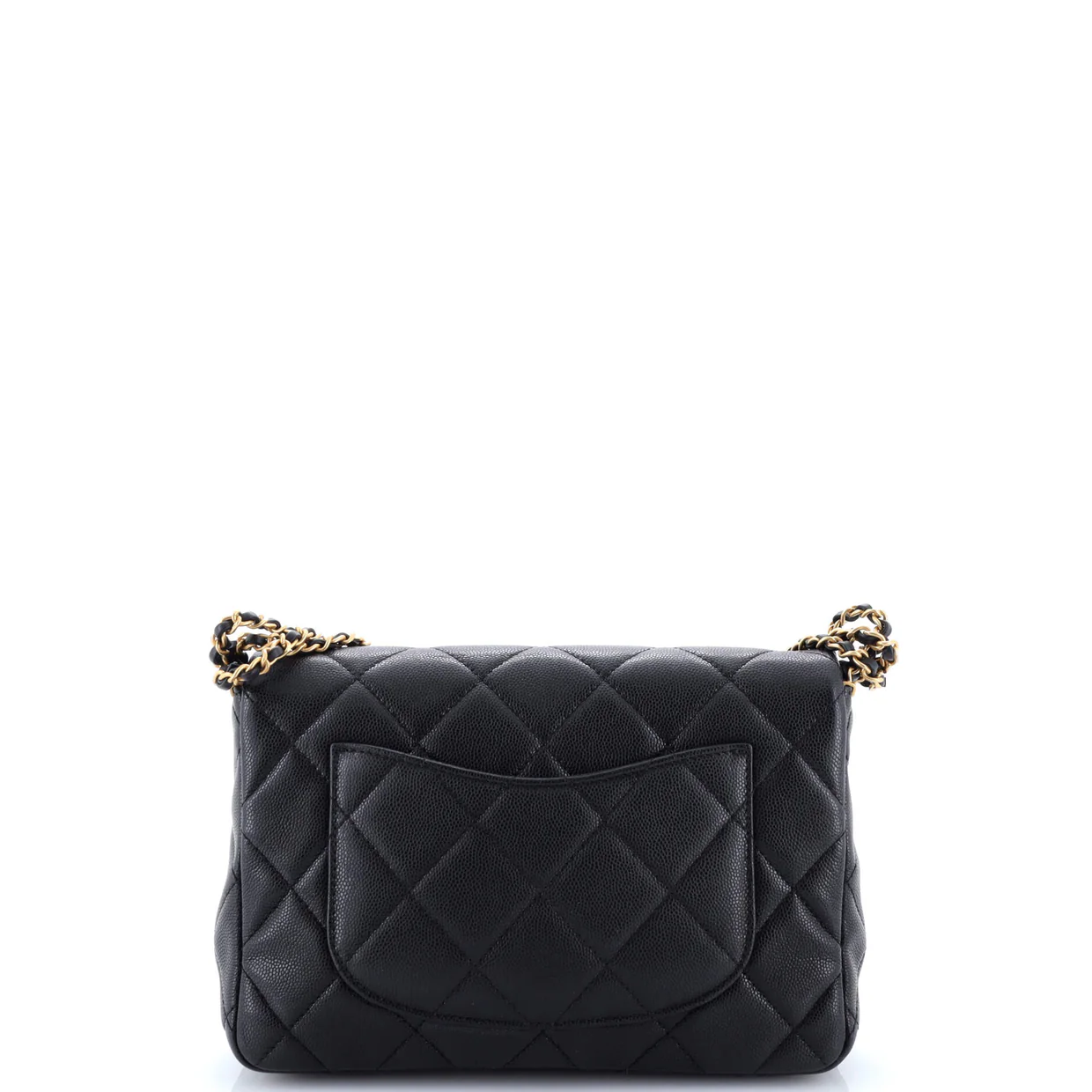 CC Triple Chain Flap Bag Quilted Caviar Small - Deep Luxury