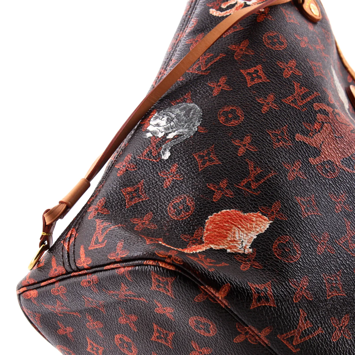 Neverfull NM Tote Limited Edition Grace Coddington Catogram Canvas MM - Deep Luxury