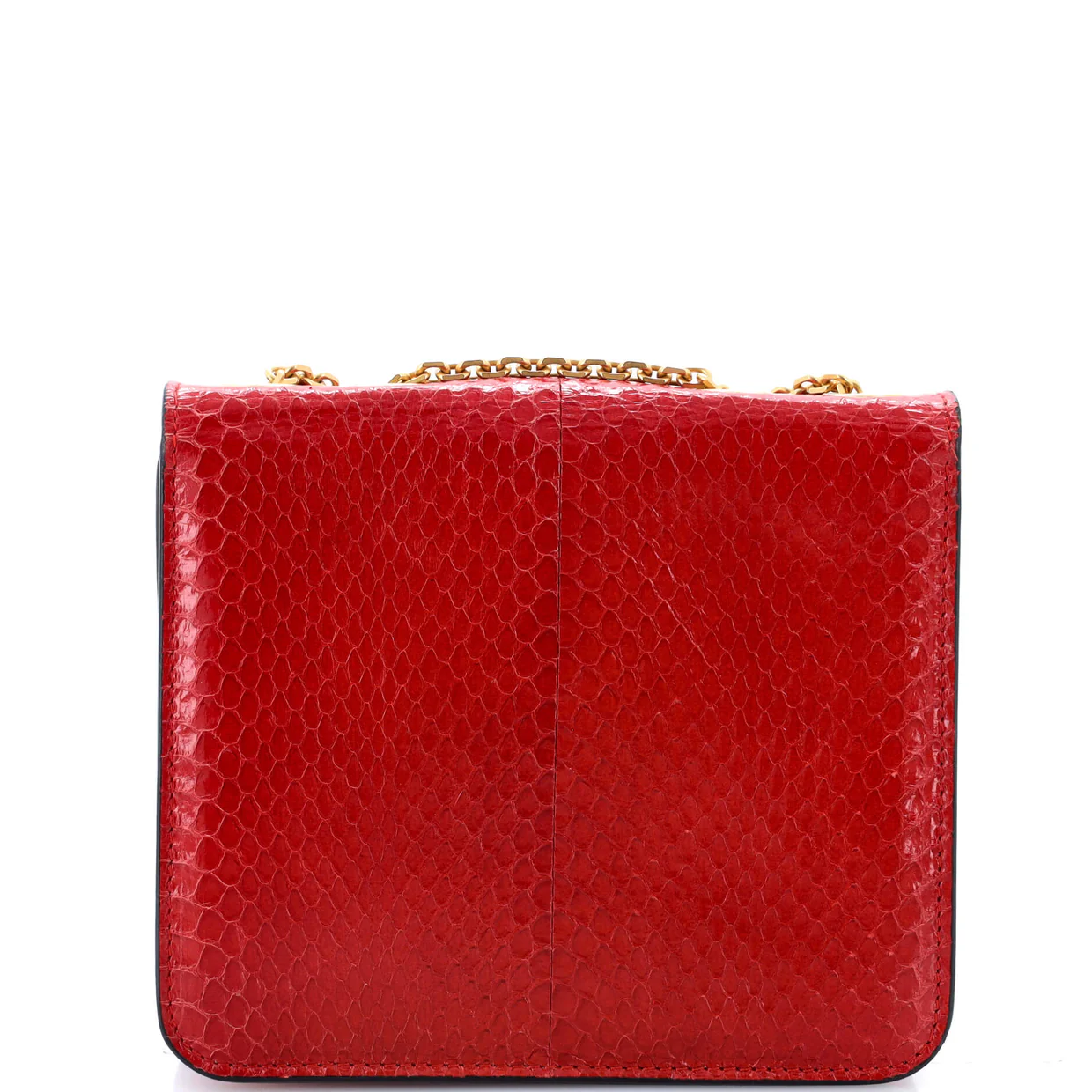 Fab Chain Shoulder Bag Python - Deep Luxury