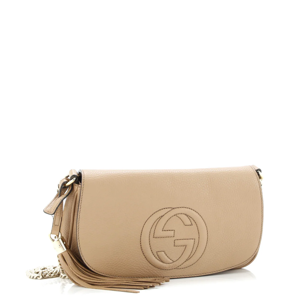 Soho Chain Crossbody Bag Leather Medium - Deep Luxury