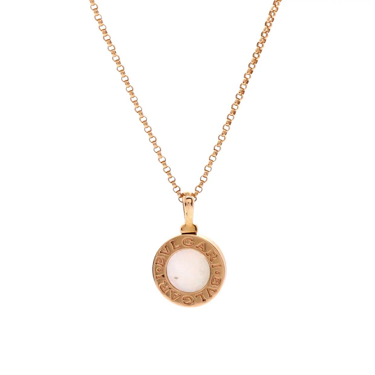 Bvlgari Bvlgari Pendant Necklace 18K Rose Gold with Mother of Pearl - Deep Luxury