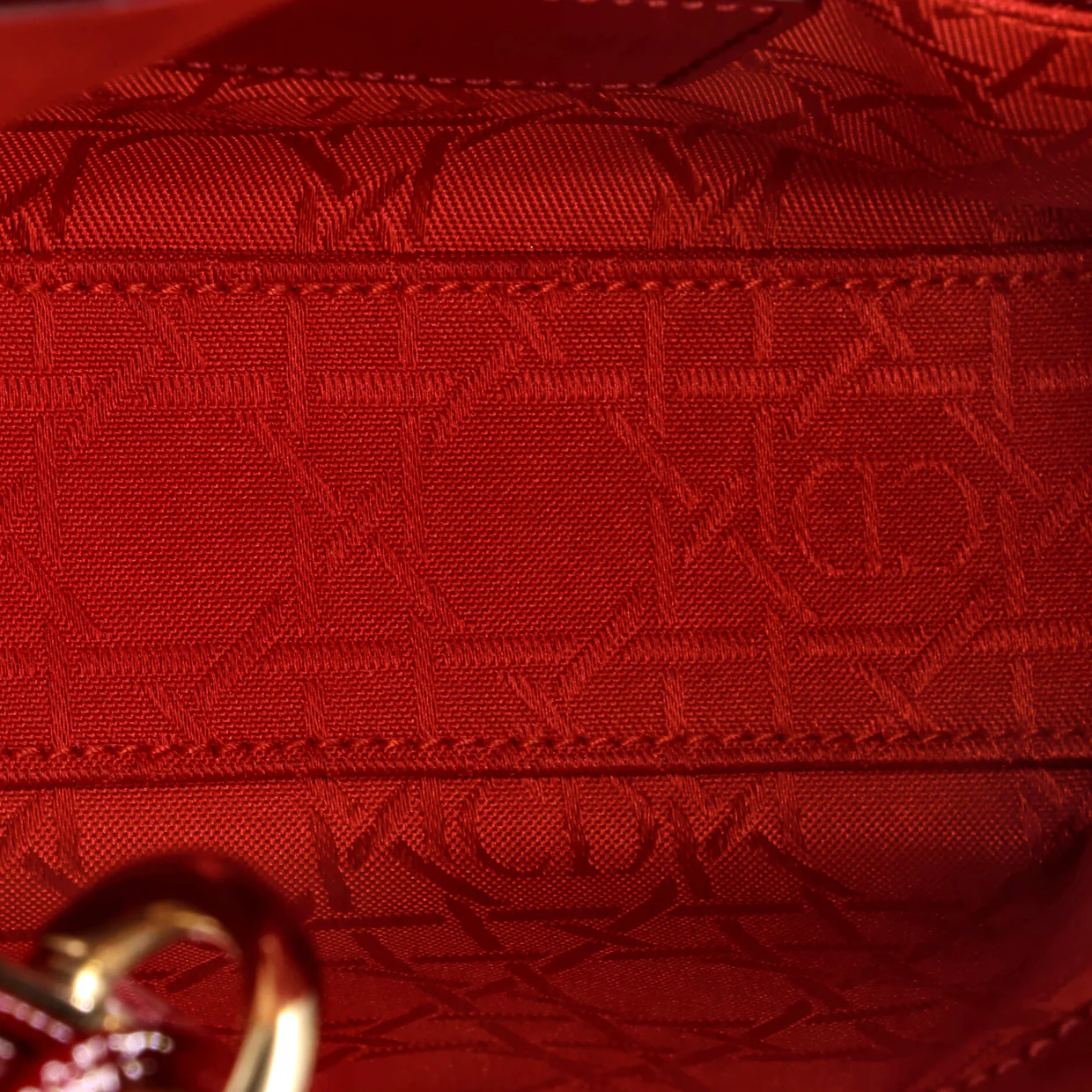 Lady Dior Chain Bag Cannage Quilt Patent Mini - Deep Luxury
