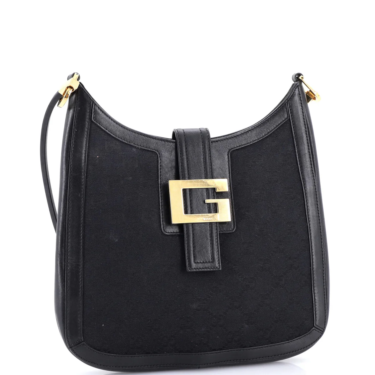 Vintage G Hobo GG Canvas and Leather - Deep Luxury