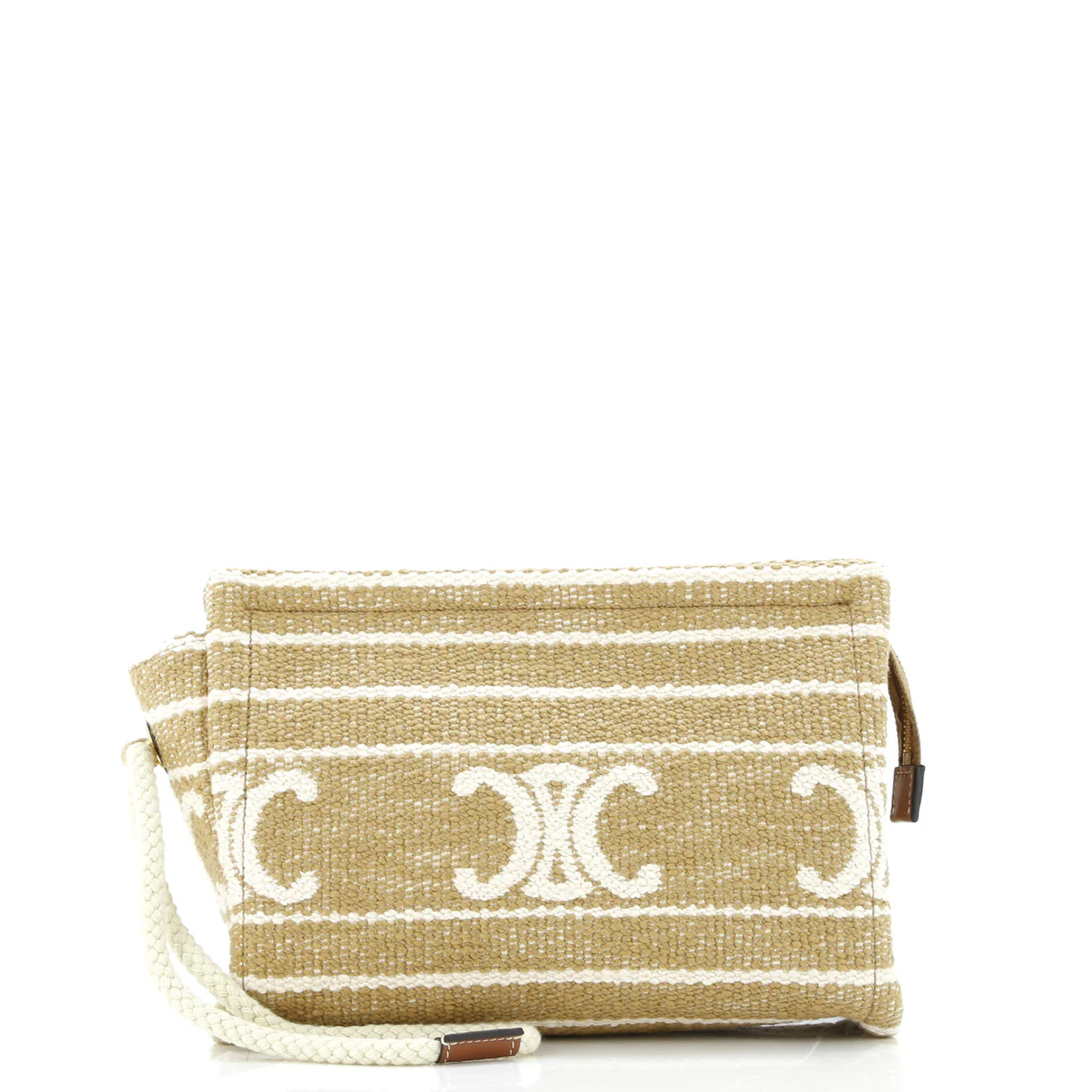 Triomphe Wristlet Pouch Jacquard Small - Deep Luxury
