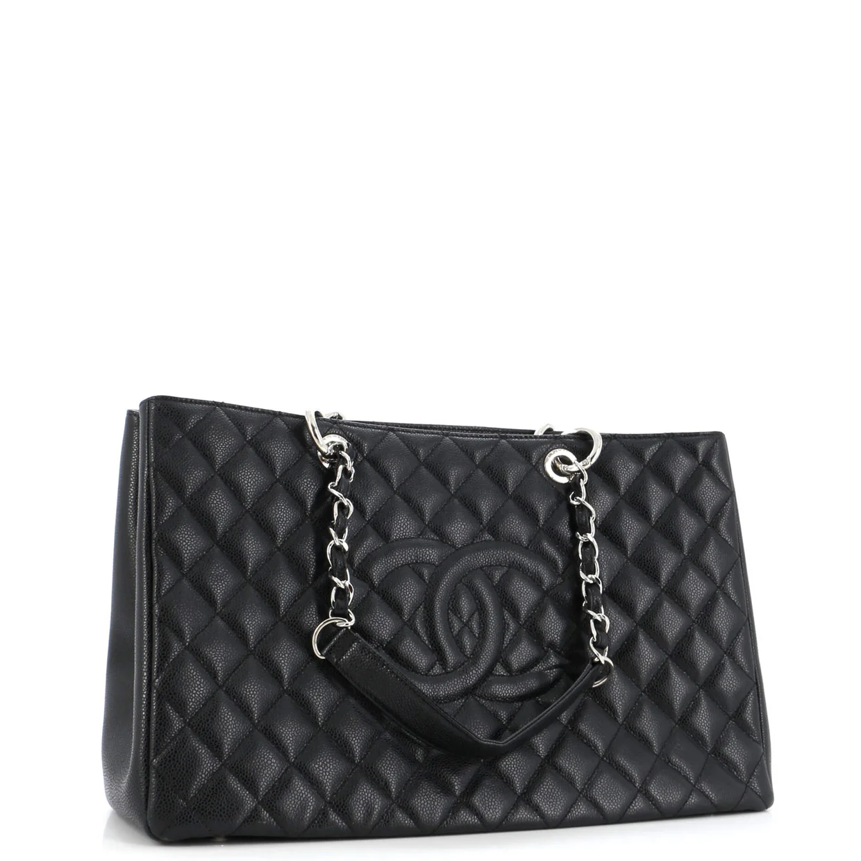 Grand Shopping Tote Quilted Caviar XL - Deep Luxury