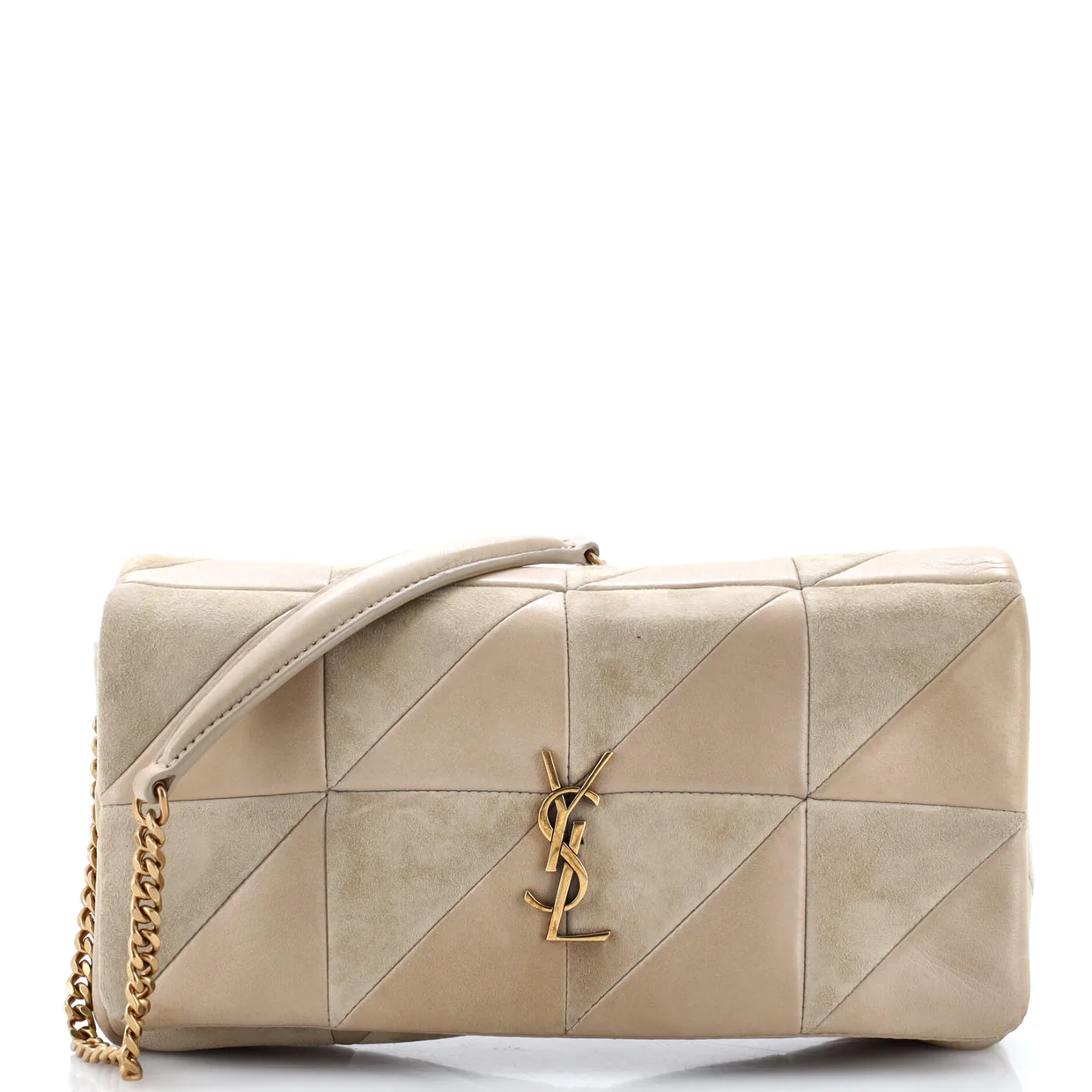 Jamie Baguette Shoulder Bag Quilted Leather and Suede Medium - Deep Luxury