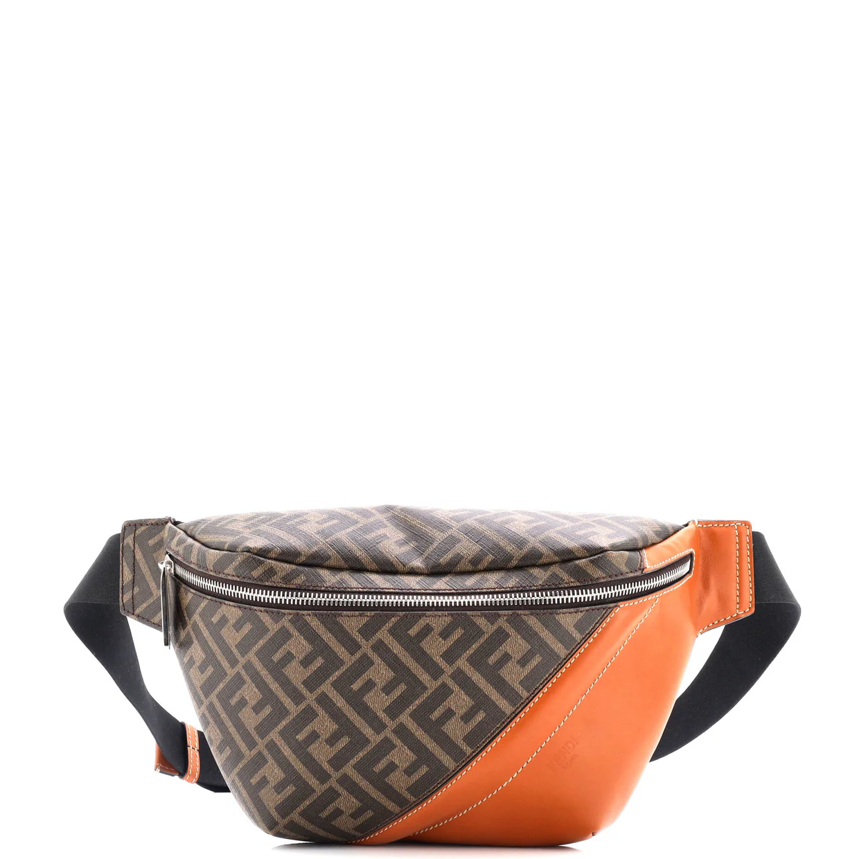 Zip Belt Bag Zucca Coated Canvas and Leather - Deep Luxury