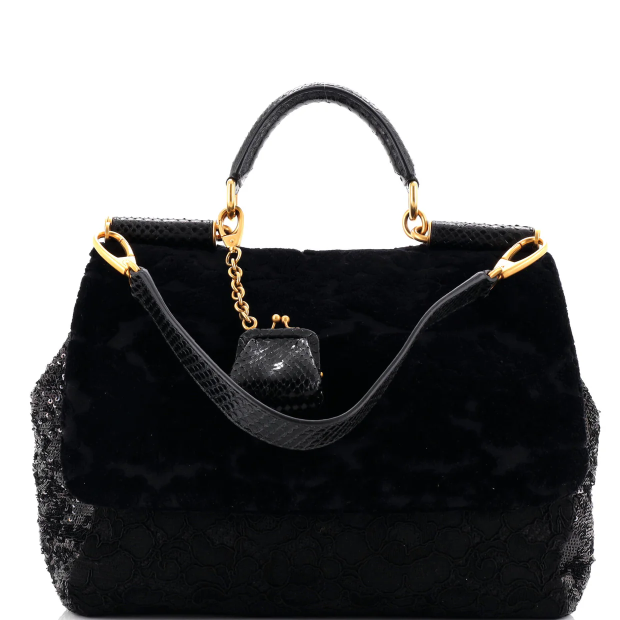 Soft Miss Sicily Bag Floral Lace Medium - Deep Luxury