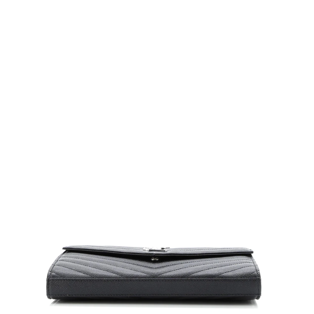 Classic Monogram Wallet on Chain Matelasse Chevron Leather Medium - Deep Luxury