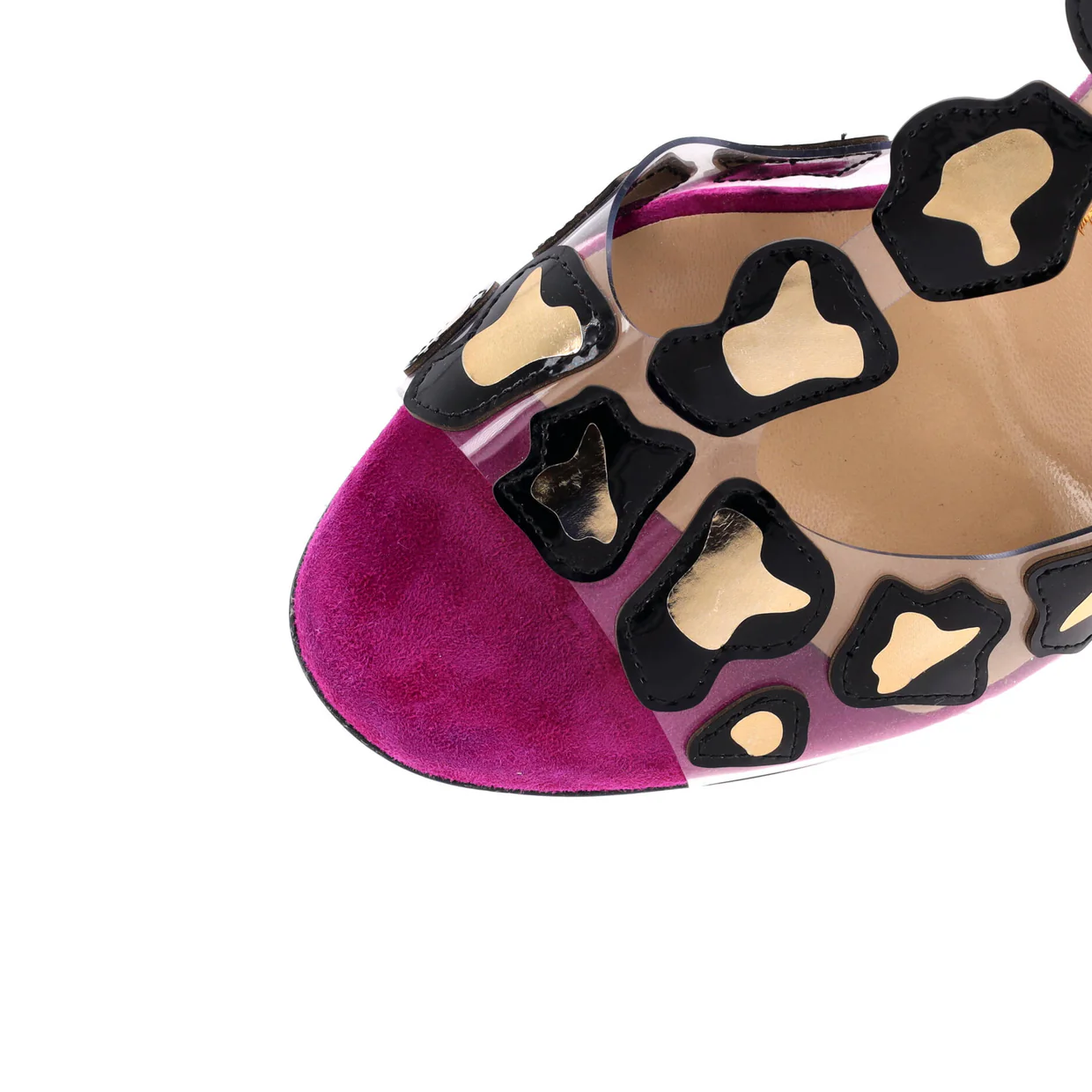 Women's Parsemis Sandals PVC with Patent and Suede 100 - Deep Luxury
