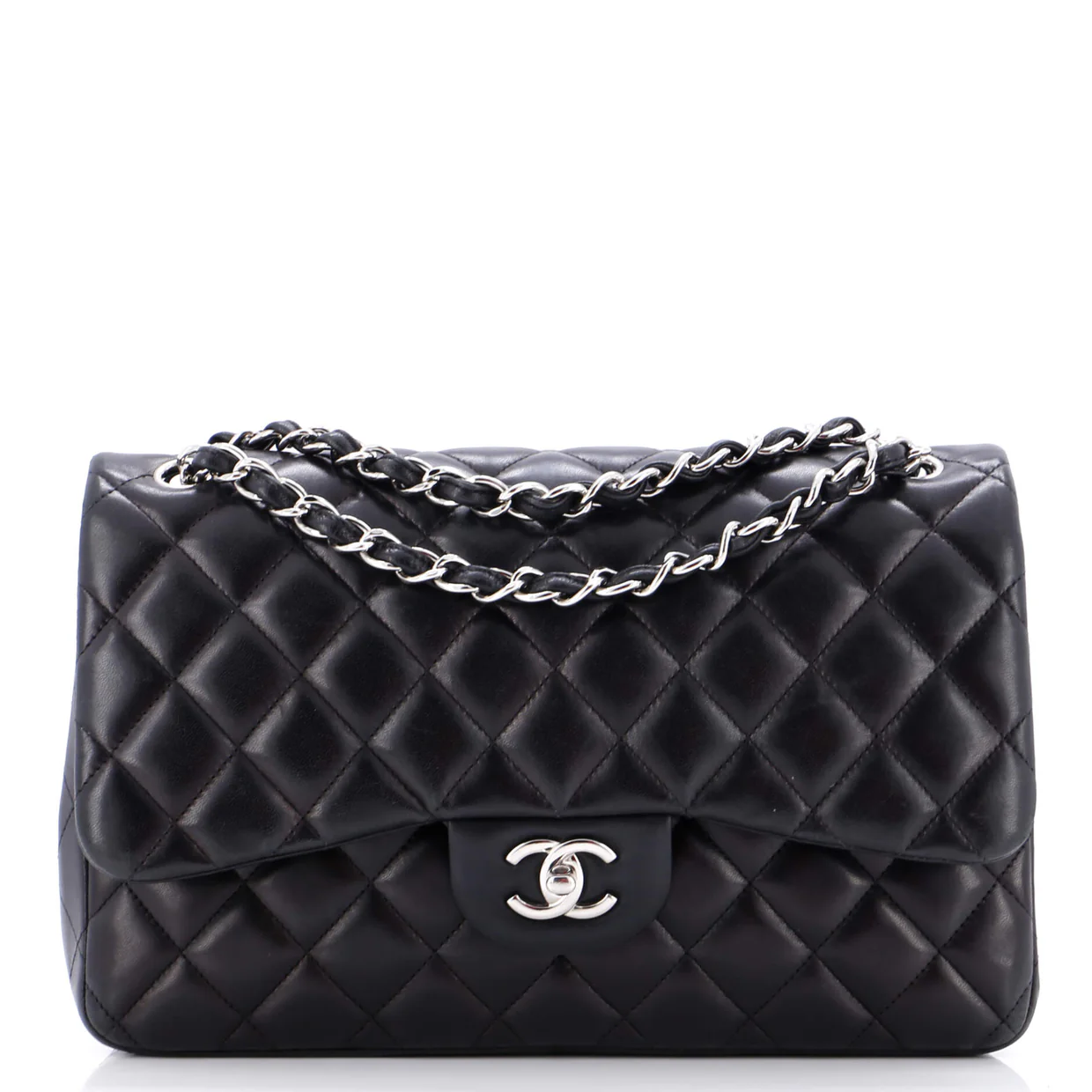 Classic Double Flap Bag Quilted Lambskin Jumbo - Deep Luxury