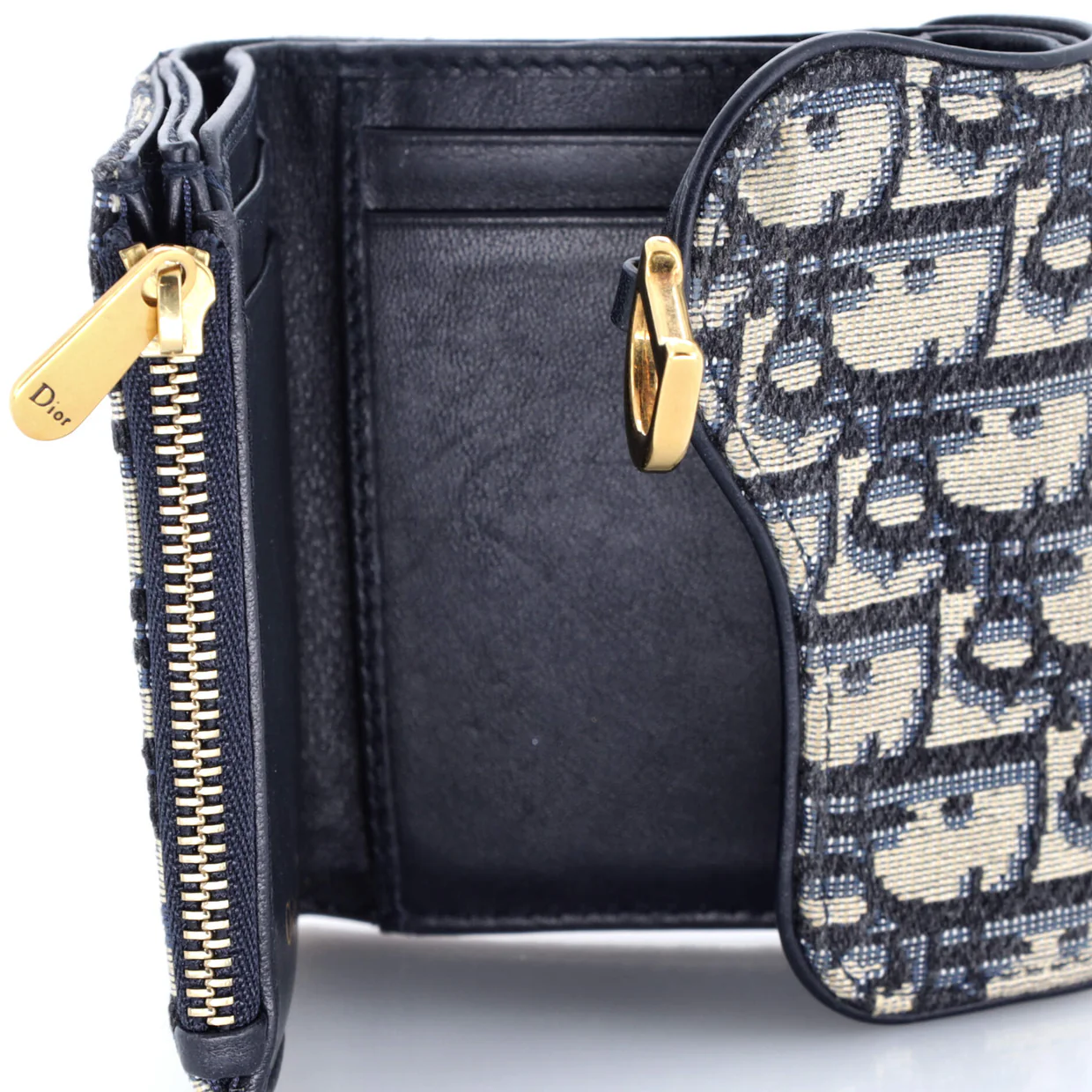 Saddle Flap Wallet Oblique Canvas Mini - Deep Luxury